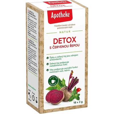 Apotheke čaj Detox s červenou řepou 18 x 2 g