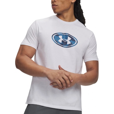 Under Armour Lockertag Print SS Biela Modrá