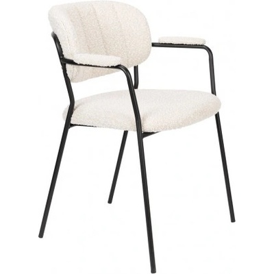 White Label Living Jolien s područkami bouclé / černá 1200236