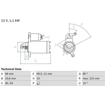 BOSCH 0 986 024 010 Startér (0986024010)