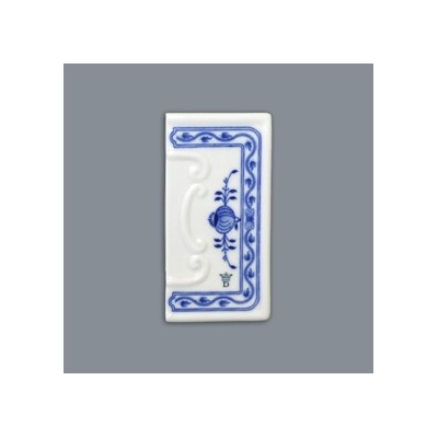Cibulák Číslo na dom rámeček reliefny so spodnou značkou 11cm cibulový porcelán originálny cibulák Dubí