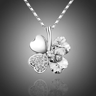 Sisi Jewelry Náhrdelník Swarovski elements čirý NH1081-N9554-6 Bílá – Hledejceny.cz