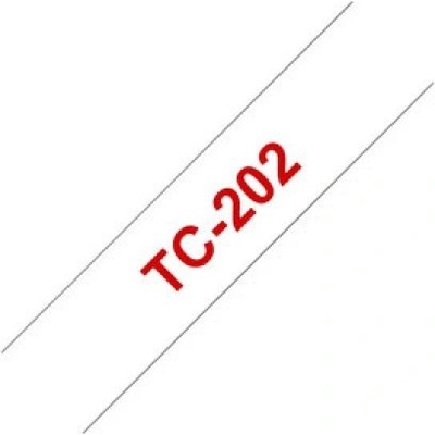 Páska Brother TC-202 (Červený tisk/bílý podklad)