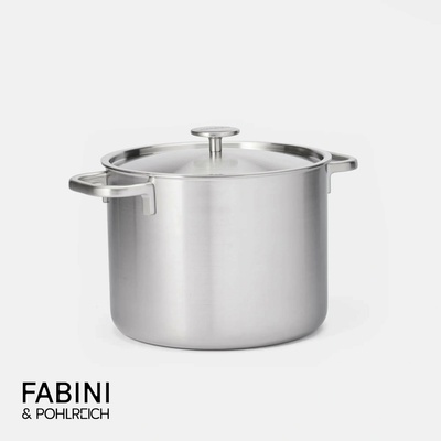 Hrnec FABINI & Pohlreich 2.0, ø 24 cm (8 l) - Nerezový beznýtový hrnec z vícevrstvé nerezové oceli s poklicí