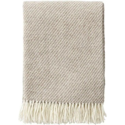 Klippan Švédsko Vlněný pléd Classic Wool brown beige Hnědá 130x200