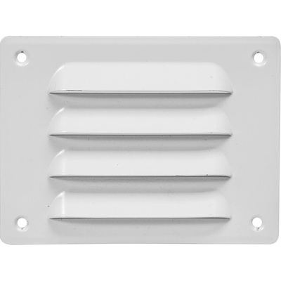 Ventishop KVMb 140 x 105 kovová hranatá větrací mřížka se síťkou bílá