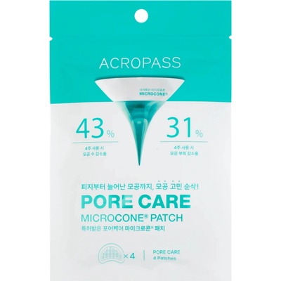 AcroPass - Pore Care Microcone Patch - Náplasti na póry s mikrojehličkami - 4 ks