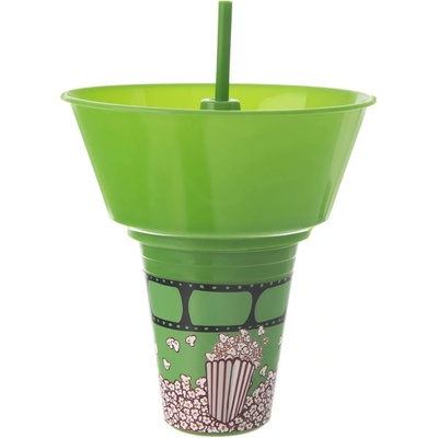 Orion Pohár na pitie s miskou na popcorn zelený 550 ml