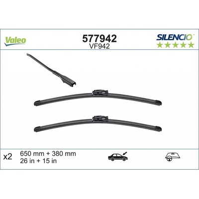 Valeo Silencio Flat Blade set 650+380 mm VA 577942