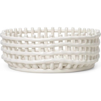 Ferm Living Mísa na ovoce keramika bílá 29 x 10 cm
