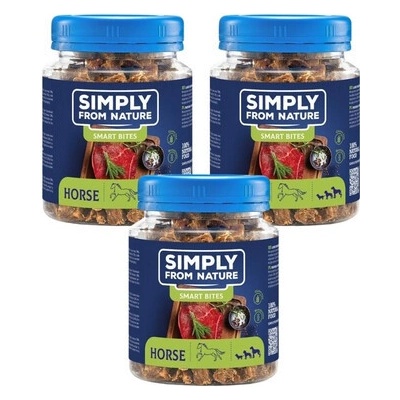 SIMPLY FROM NATURE Smart Bites Tréninkové pamlsky z koňského masa 3 x 130 g