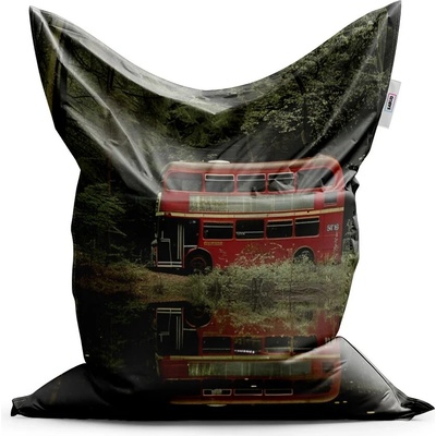 Sablio Sedací vak Červený patrový autobus 150x100 cm