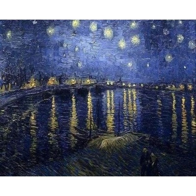 Figured ART Vyšívání křížkové sada Van Gogh Hvězdná noc nad Rhonou – Hledejceny.cz