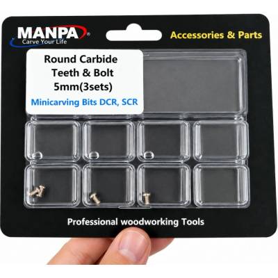 Náhradné zuby do frézovacích kotúčov Manpa Tools, Manpa náhradné zuby 3 ks-KRUHOVÉ náhradné výmenné zuby - 5mm