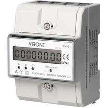 Elektroměr 3F na DIN lištu třífázový VIRONE EM-3 digitální