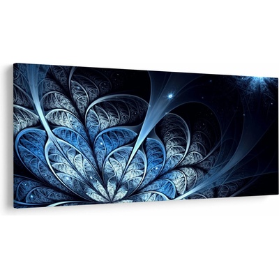 Obraz tmavomodrého kvetu, jednodielne 250x125 cm