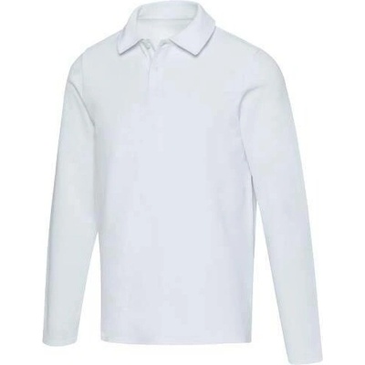 Apollo unisex polokošile s dlouhým rukávem Bílá
