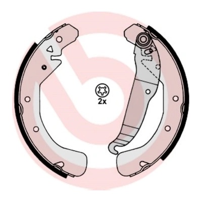 BREMBO Sada brzdových čeľustí S59517