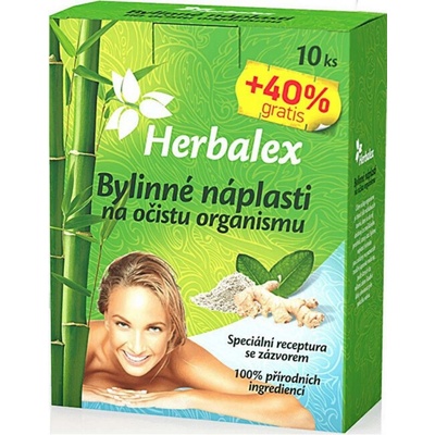 Herbalex bylinné detoxikační náplasti 10 ks + 40% gratis