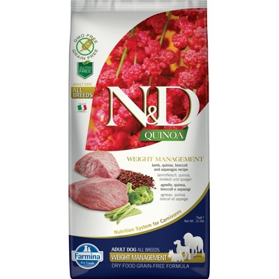 N&D Quinoa Grain Free Weight Management Lamb 7 kg