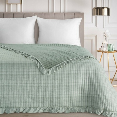 Eurofirany Romantický jemný prehoz ARI mätový mätová Polyester 170x210 cm