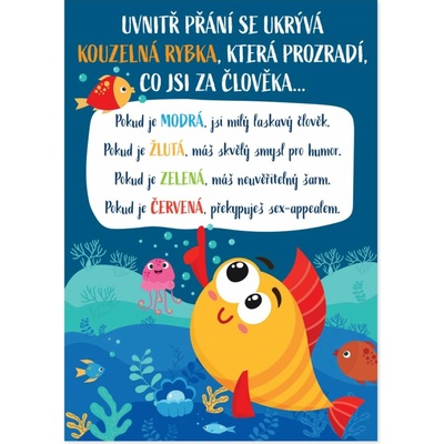 Albi Hrací svítící přání k narozeninám - Zlatá rybka