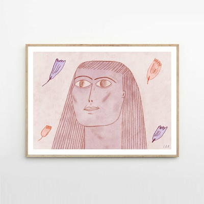 The Poster Club Plakát Flower Lady by Stine Belden Røed 30x40 – Hledejceny.cz