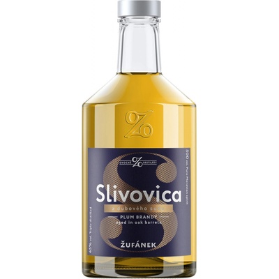 Žufánek Slivovica z dubového sudu 45% 0,5 l (čistá fľaša)