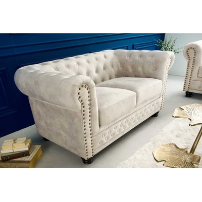 Interior DE Chesterfield 2M 150 cm šampaňská samet POH42311 – Hledejceny.cz