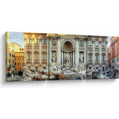 Obraz - Fontána di Trevi, trojdielne 120x40 cm