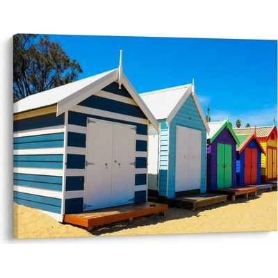 Obraz - Pláž Brighton, Melbourne, Austrália, jednodielne 70x50 cm