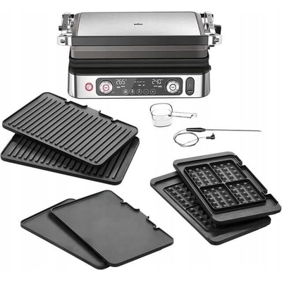 Braun MultiGrill 9 Pro 2200 W, skladací, strieborný/sivý
