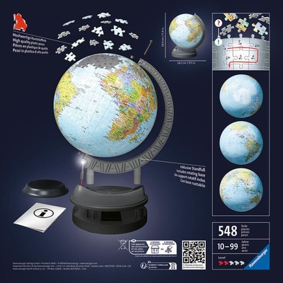 Ravensburger 3D Puzzlball Svítící globus 540 ks – Hledejceny.cz