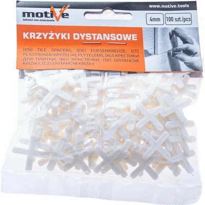 MOTIVE Dištančné kríže 4 mm pre obklady a dlažbu (100 ks)