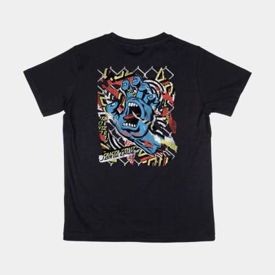 Santa Cruz Youth Damaged Hand T Shirt Black