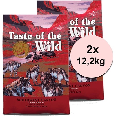 Taste of the Wild Southwest Canyon hovězí jehněčí divočák 2 x 12,2 kg