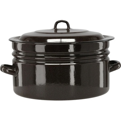 Pro-Tech shop Smaltovaný hrnec s poklicí 25l 40cm hnědý 68418