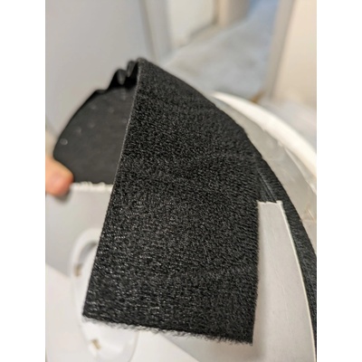 Našívací suchý zip prémium smyčka, černá šířka: 50mm