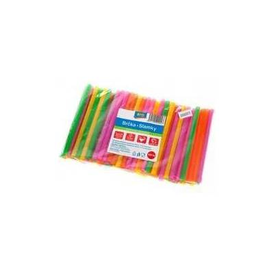 PZH Slamky koktailové JUMBO plastové mix farieb 15 cm 8 mm 250 ks