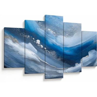 Obraz - Abstrakce oceánu, pětidílný 150x105 cm