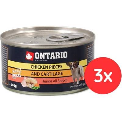 Ontario Junior Chicken Pieces Cartilage 3 x 200 g