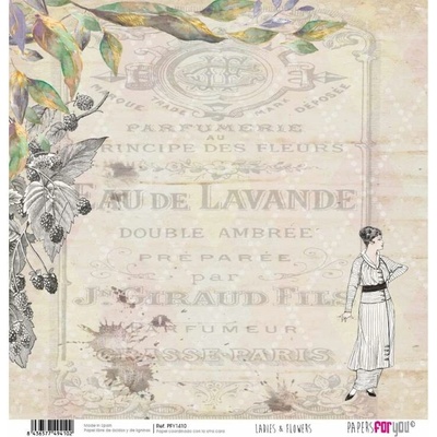 Scrapbookový papír LADIES & FLOWERS - Scrap paper LADIES & FLOWERS