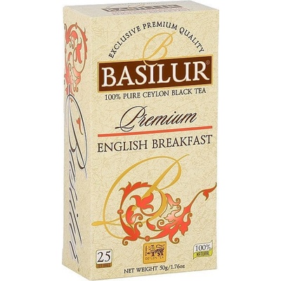 Basilur Černý čaj Premium English Breakfast porcovaný bez přeb25 ks