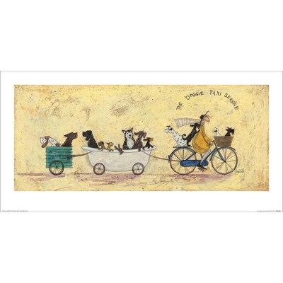 Umělecký tisk Sam Toft - The Doggie Taxi Service, 60 × 30 cm – Hledejceny.cz