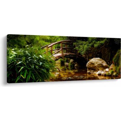 Obraz - Most přes říčku, jednodílný 100x40 cm