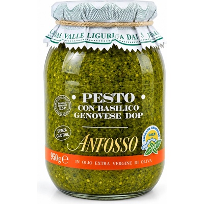 Anfosso pesto con basilico genovese D.O.P. bazalkové pesto bez česneku 950 g