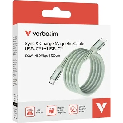Verbatim 31855 USB-C->C magnetický Sync & Charge 100W zelený