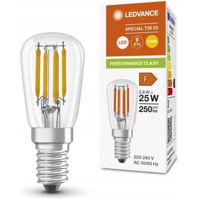LEDVANCE LED žárovka do lednice E14 SPECIAL T26 FIL 2,8W 25W teplá bílá 2700K