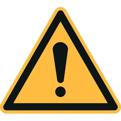Značka Všeobecné varovanie, ISO 7010, samolepka, , 100 mm, 20 ks