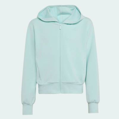 adidas mikina s kapucí celopropínací zip zelená